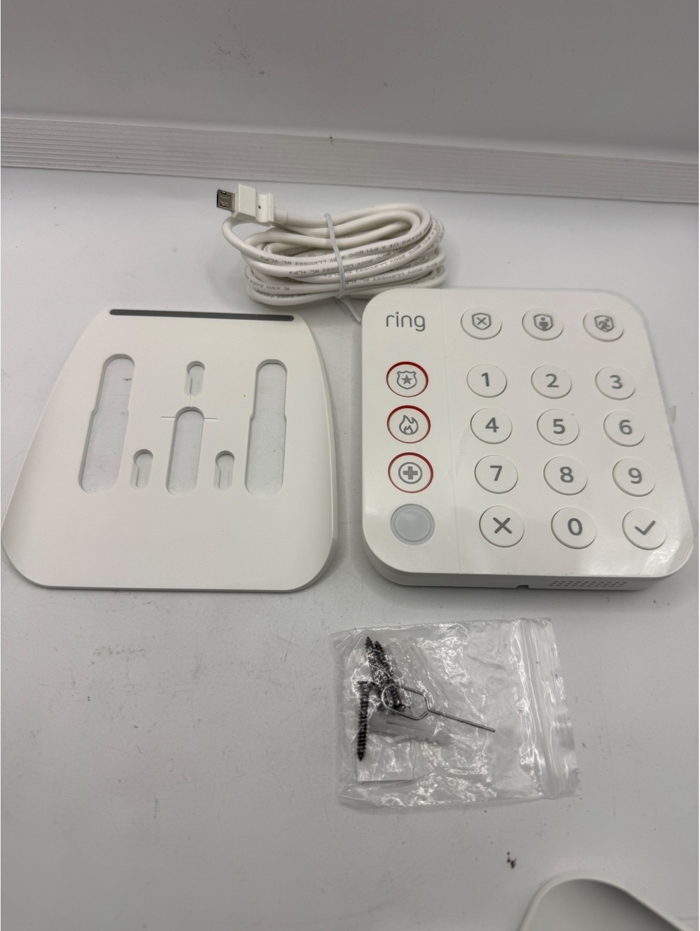 Ring Alarm Keypad 2nd Gen 5AT2S7 Z-Wave Plus w/ Mount USB Cable & Hardware